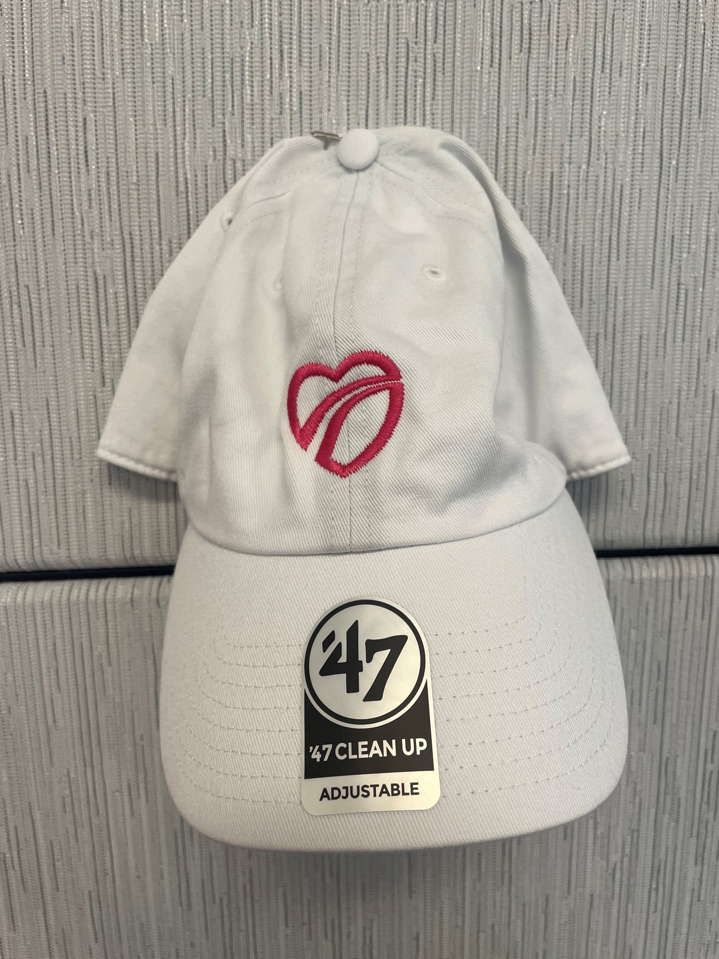 White Hats with Pink Heart